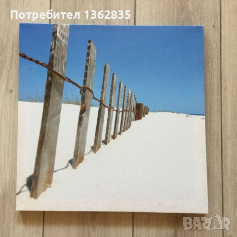 НОВА картина / репродукция / пано на морска плажна тематика 40 х 40 см, снимка 4 - Картини - 53203380