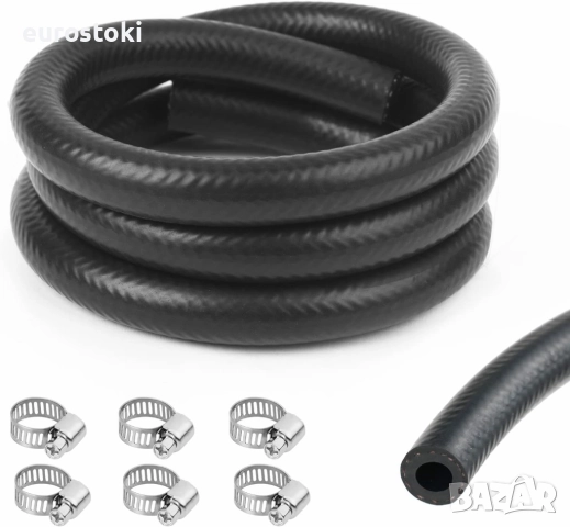 URAQT маркуч за гориво, с вътрешен диаметър 6 мм, външен диаметър 12 мм, 1 метър