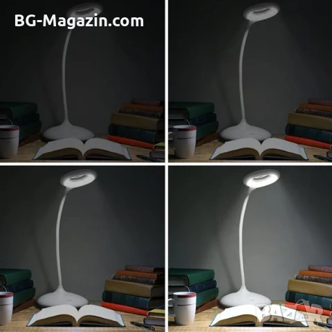 Настолна лампа с LED осветление нощна лампа лед за бюро четене учене детска стая спалня за учене, снимка 6 - Лед осветление - 51049334