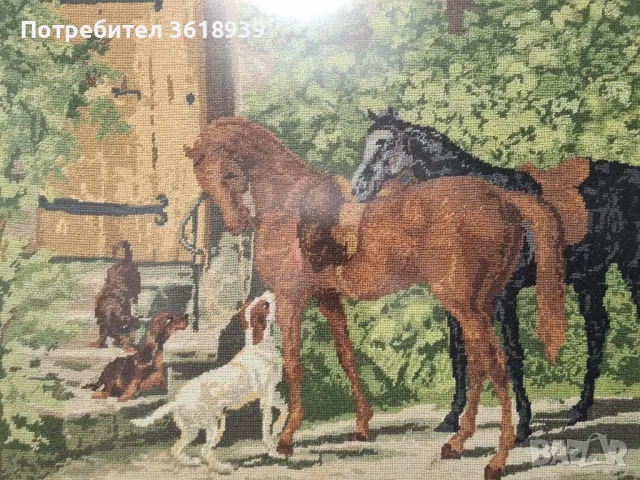 гоблен коне , снимка 2 - Гоблени - 50290579