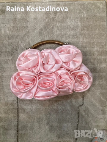 Чанта-сатенени рози , снимка 2 - Чанти - 50757058