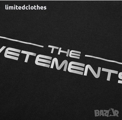 VETEMENTS Black Logo Print Relaxed Мъжка / Дамска Тениска size L и XL, снимка 8 - Тениски - 40660835