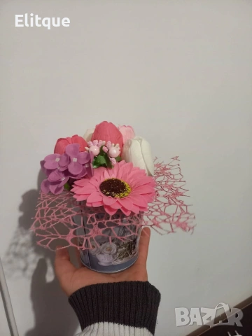 ръчно изработена сапунена аранжировка , снимка 5 - Декорация за дома - 53265178