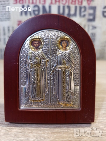 Сребърна икона, снимка 7 - Икони - 53438633