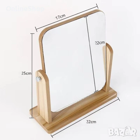 Козметично огледало, дърво, въртящ се дизайн, снимка 3 - Други стоки за дома - 53302707