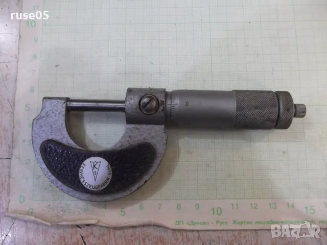 Микрометър 0 - 25 мм от соца германски ( DDR - ГДР ) работещ, снимка 4 - Други инструменти - 47379912