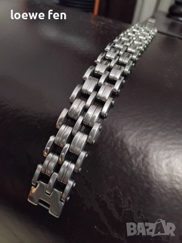 Мъжка гривна стомана 316L - 21 см, снимка 2 - Гривни - 52743962