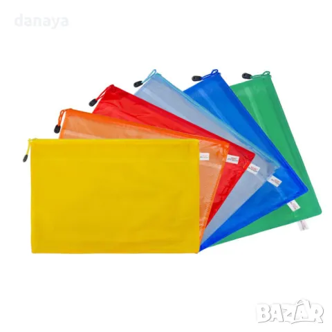 5494 PVC папка с цип голям формат B4 с вътрешна мрежеста преграда, снимка 2 - Ученически пособия, канцеларски материали - 48109952