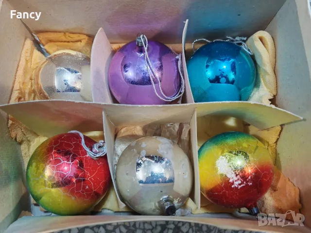Стари стъклени коледни играчки, снимка 12 - Антикварни и старинни предмети - 48264138