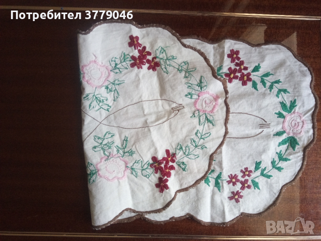Каре с ръчна бродерия от социализма , снимка 8 - Антикварни и старинни предмети - 44906357