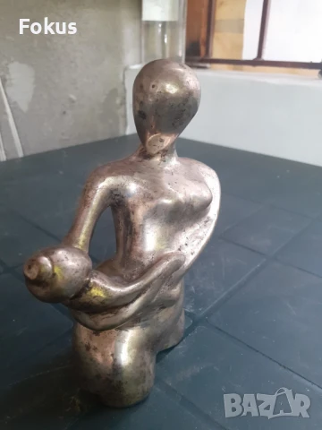 Страхотна метална статуетка фигура пластика, снимка 2 - Антикварни и старинни предмети - 50941639