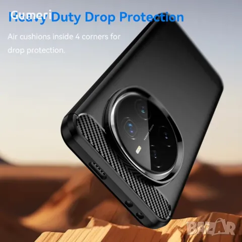 Honor Magic7 Pro 5G Противоударен Силиконов Гръб Карбон , снимка 4 - Калъфи, кейсове - 49750018