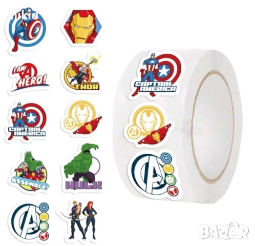 100 бр Avengers марвел Отмъстителите малки самозалепващи лепенки стикери ръчна изработка подарък