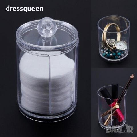 1918 Прозрачен Органайзер за Клечки за Уши и Памучни Тампони, снимка 8 - Други - 37357088