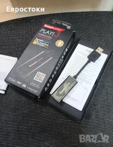 Звукова карта Creative Labs Sound Blaster Play! 3, външен USB звуков адаптер за Windows и Mac, снимка 7 - Кабели и адаптери - 50113971