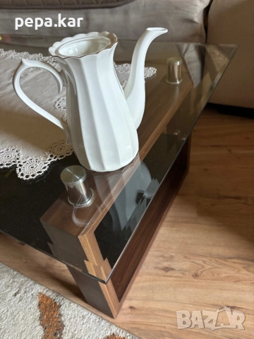 Каничка и чаша за кафе с чинийка от костен порцелан, снимка 7 - Сервизи - 52719336