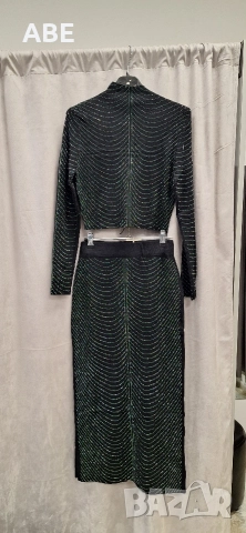 Комплект пола и блуза с камъни