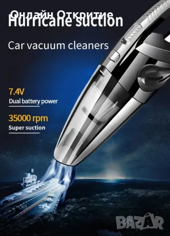 Безжична Ръчна Прахосмукачка BALASHOV – Мощна, Лека и Идеална за Кола и Дом 