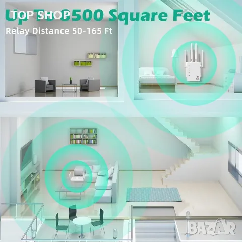 WiFi Extender 5G/4G Dual Band 1200Mbps, снимка 11 - Мрежови адаптери - 48498694