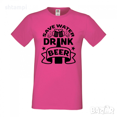 Мъжка тениска Save Water Drink Beer 2,Бира,Бирфест,Beerfest,Подарък,Изненада,Рожден Ден
