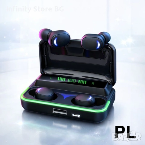 🎧 Безжични слушалки E10 MiPods 5.3 – стил, звук и свобода без кабели, снимка 7 - Безжични слушалки - 53466960