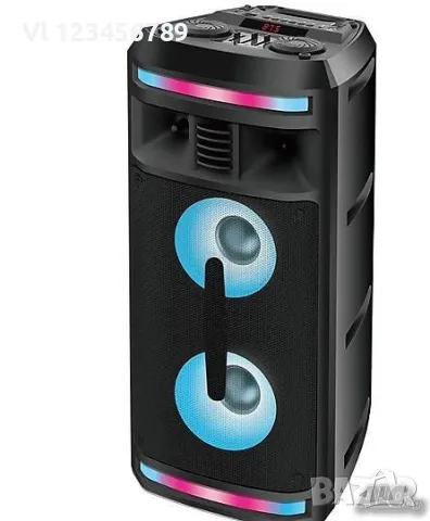 Караоке двойна тонколона 2х6”+ микрофони, JMK модел: ED-606, снимка 2 - Bluetooth слушалки - 50140020