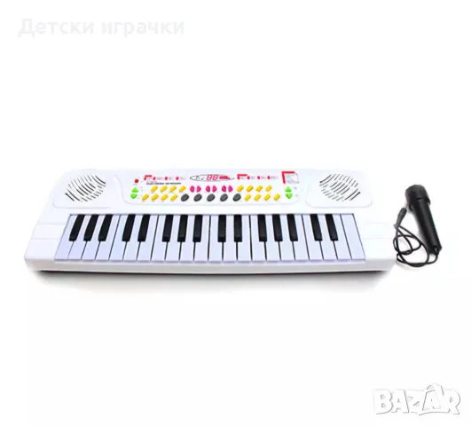 Детски синтезатор, йоника, пиано с микрофон 37 клавиша, снимка 2 - Музикални играчки - 48647304