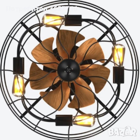 Вентилатор за таван с LED осветление последна бройка, снимка 3 - Лед осветление - 52027072