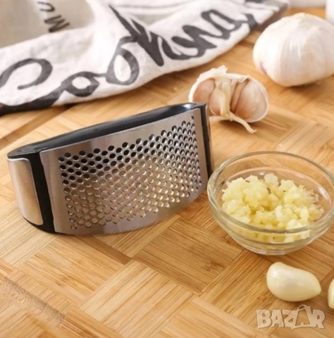  Ръчна преса за чесън от неръждаема стомана 