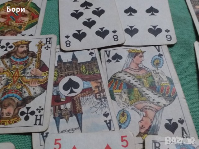 Стари Холандски карти season pomme verte groene appel, снимка 3 - Карти за игра - 34941735