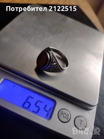 мъжки сребърен пръстен 6 гр, снимка 3 - Пръстени - 49120167