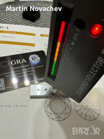 Диамант 1.2 карата , мойсанит , за бижу и подарък, снимка 8 - Други - 46224540