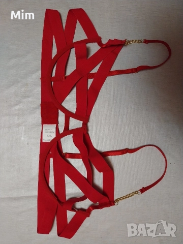  Резервирани 4XL К-т Еротичен червен сутиен и прашка , снимка 7 - Бельо - 52620834