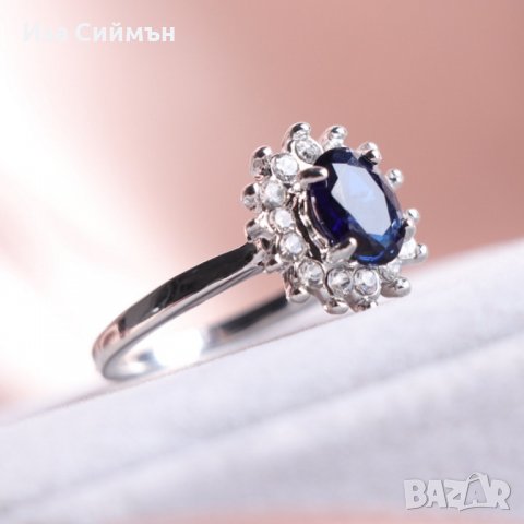 Сребърен пръстен Даяна, снимка 1 - Пръстени - 38041875
