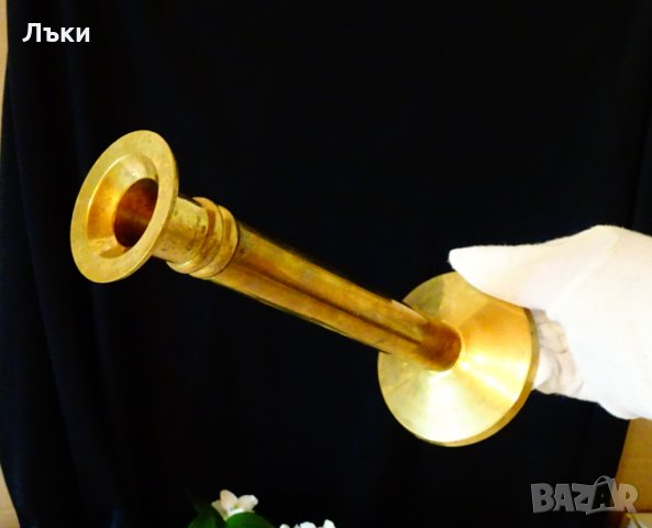 Бронзов свещник 22 см. , снимка 4 - Антикварни и старинни предмети - 33075626
