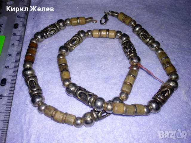 ПОСРЕБРЕН ВИНТИДЖ ГРЪНЧ СТИЛ ЛАНЕЦ 34689, снимка 2 - Колиета, медальони, синджири - 39179938