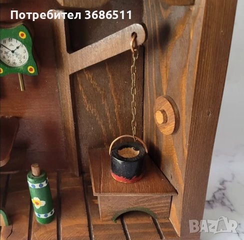 Дървена стая с вградени миниатюри, снимка 3 - Антикварни и старинни предмети - 52681534