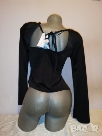 Черна блуза на Топшоп р-р S, нова с етикет, снимка 6 - Корсети, бюстиета, топове - 37838372
