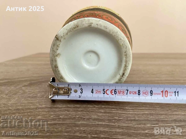 Антична японска ваза в стил Сацума (началото на XX век), снимка 5 - Антикварни и старинни предмети - 51456221