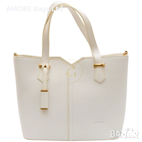 Класическа дамска чанта AMORE Aurora - White
