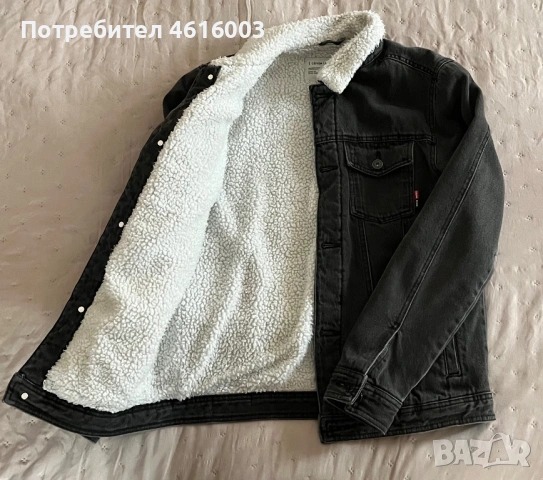 Зимно дънково яке с пух, снимка 2 - Якета - 53084727