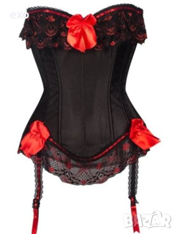Корсет, Черен корсет, Корсет с дантела, снимка 3 - Корсети, бюстиета, топове - 43299686