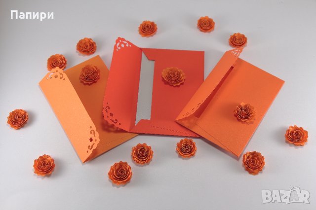 Пликове за покани, картички, ваучери, писма. Цветни пликове различни размери, снимка 9 - Покани - 33080883