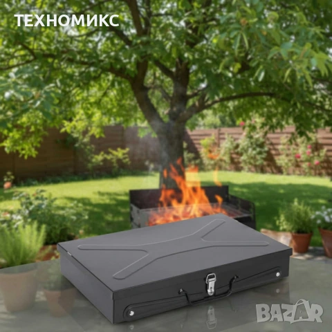 Преносима сгъваема градинска скара , 44x27x37 см, за къмпинг,, снимка 14 - Градински мебели, декорация  - 53030167