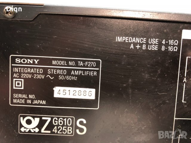 Sony TA-F270, снимка 16 - Ресийвъри, усилватели, смесителни пултове - 32523532