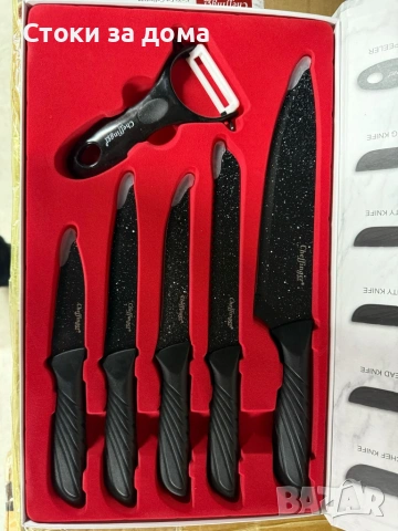 Комплект кухненски ножове Cheffinger 6 части, снимка 2 - Прибори за хранене, готвене и сервиране - 53323213