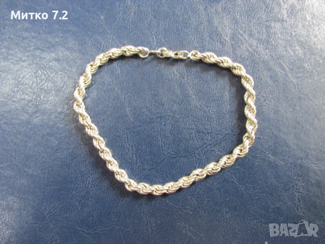 сребърна гривна - 7, снимка 3 - Гривни - 50805361