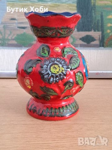 Винтидж керамична ваза West Germany , снимка 2 - Антикварни и старинни предмети - 43473627