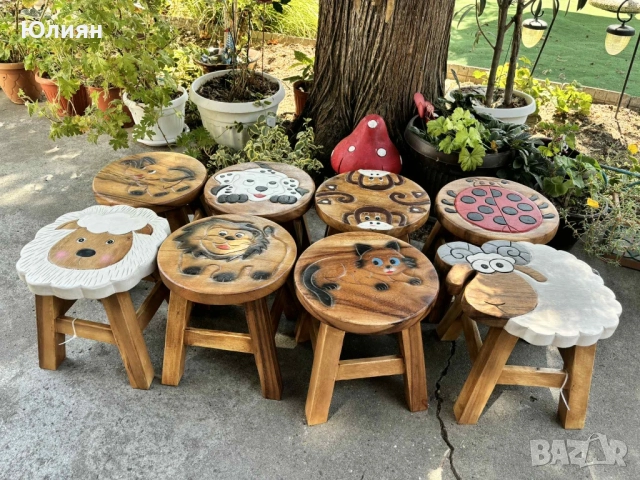 Столче/табуретка от тиково дърво