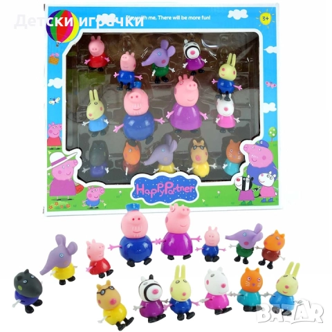 Пепа пиг фигурки комплект от 14 броя, Peppa Pig, Семейство